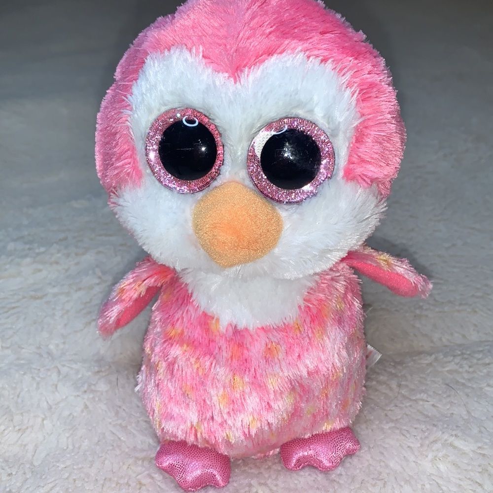 TY Beanie Boos Pink Penguin Chillz EUC